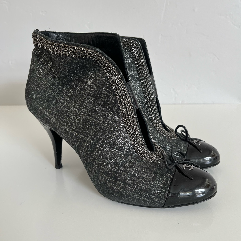 Auth Chanel Booties